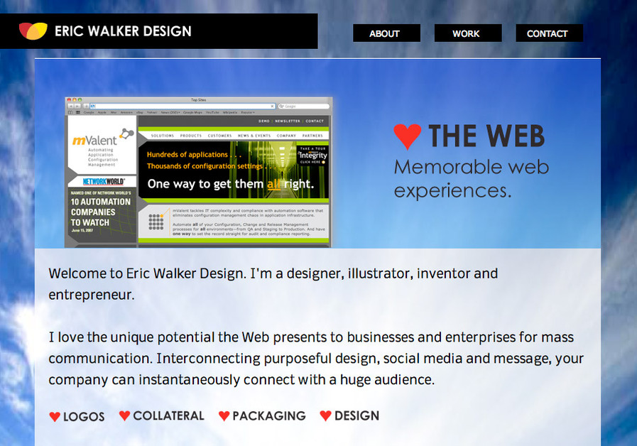 A great web design by Eric Walker Design, Boston, MA: 