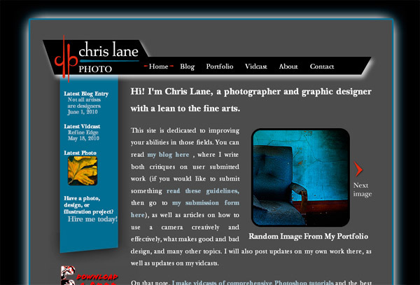 A great web design by Chris Lane Photo, Minneapolis, MN: 