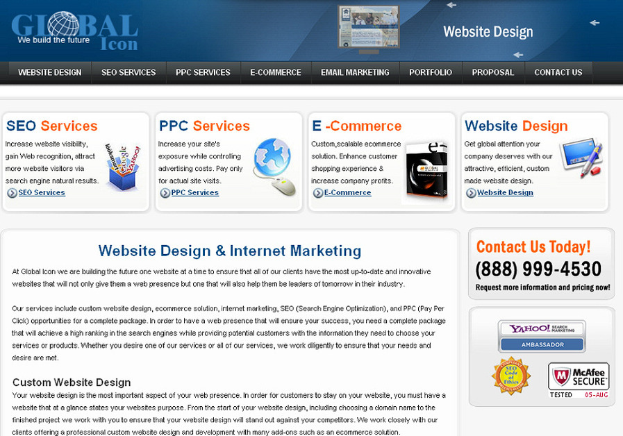 A great web design by Global Icon, Inc., Philadelphia, PA: 