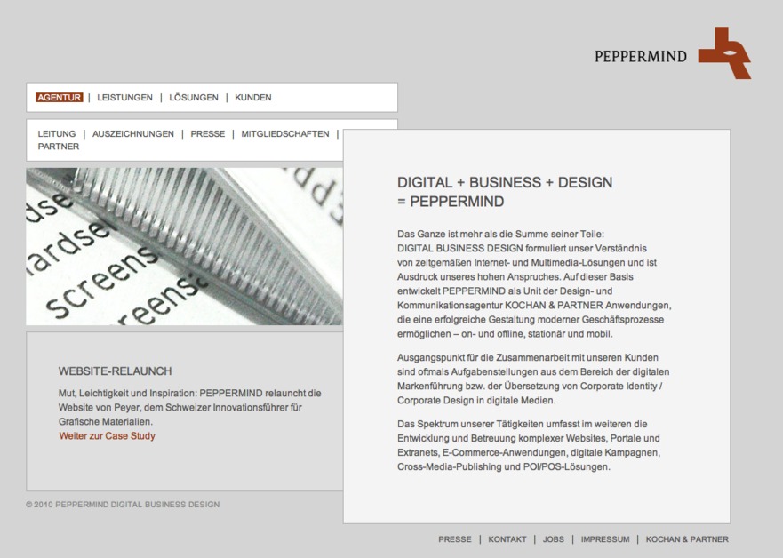 A great web design by PEPPERMIND, Munich, Germany: 
