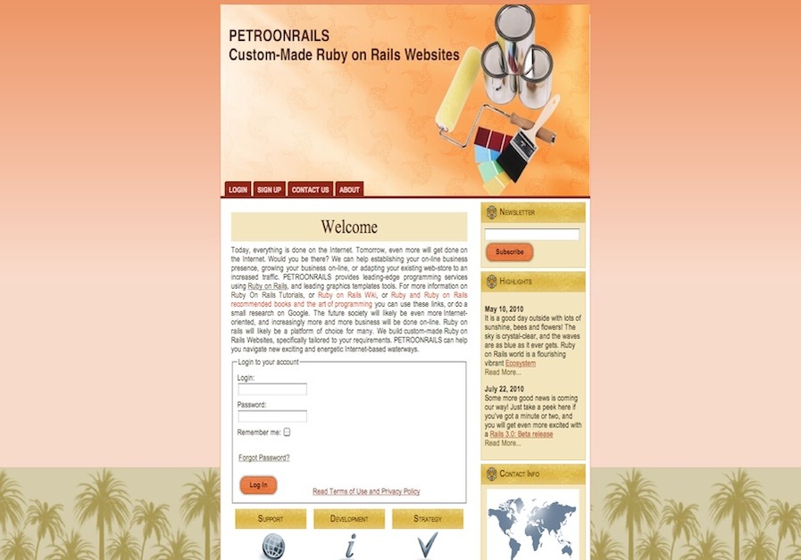 A great web design by PETROONRAILS, Toronto, Canada: 