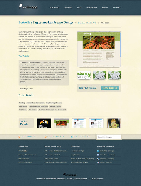 A great web design by Nonimage, Edinburgh, United Kingdom: 