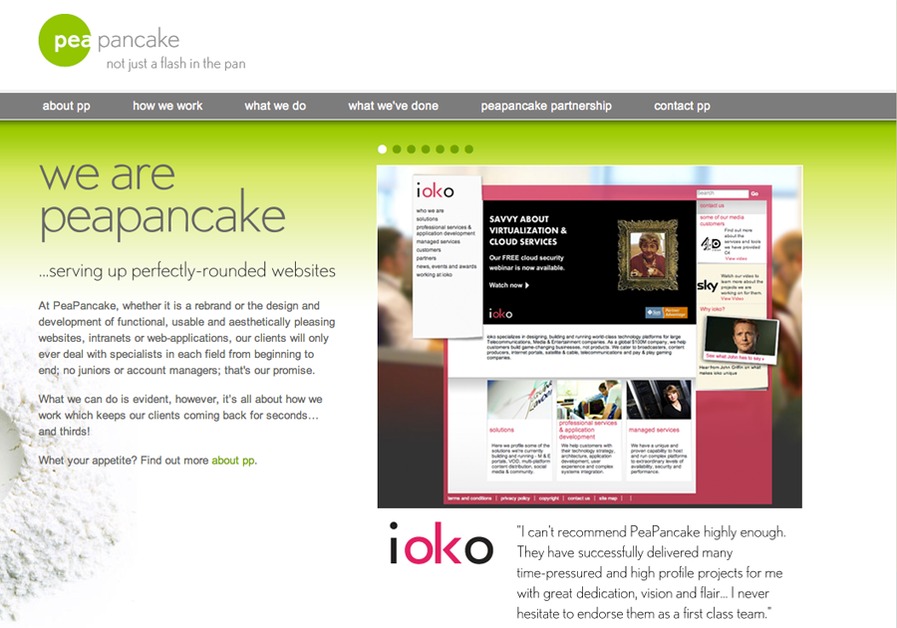 A great web design by PeaPancake, London, United Kingdom: 