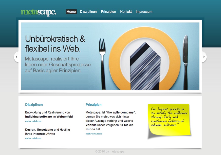 A great web design by Metascape., Frankfurt, Germany: 