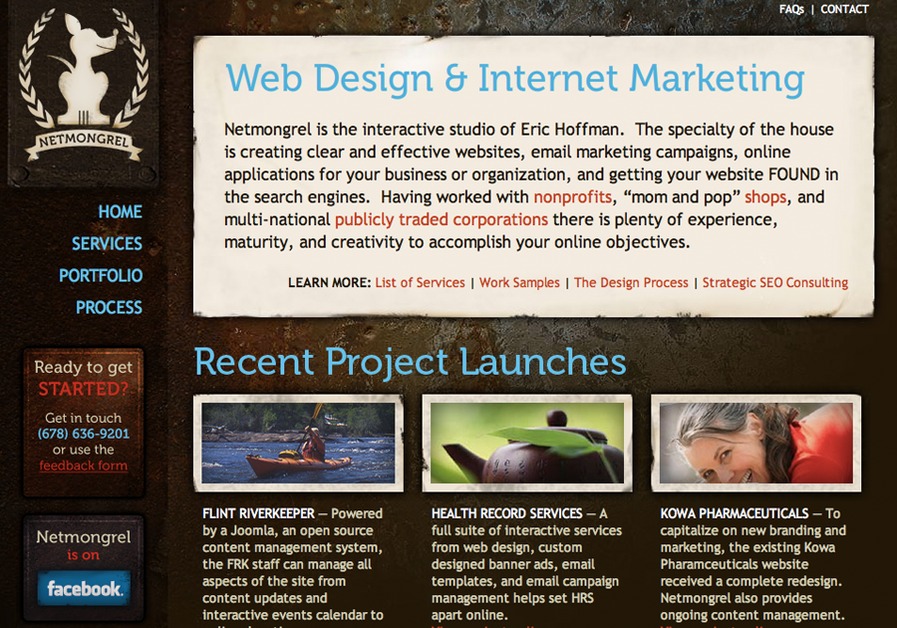 A great web design by Netmongrel, LLC, Atlanta, GA: 