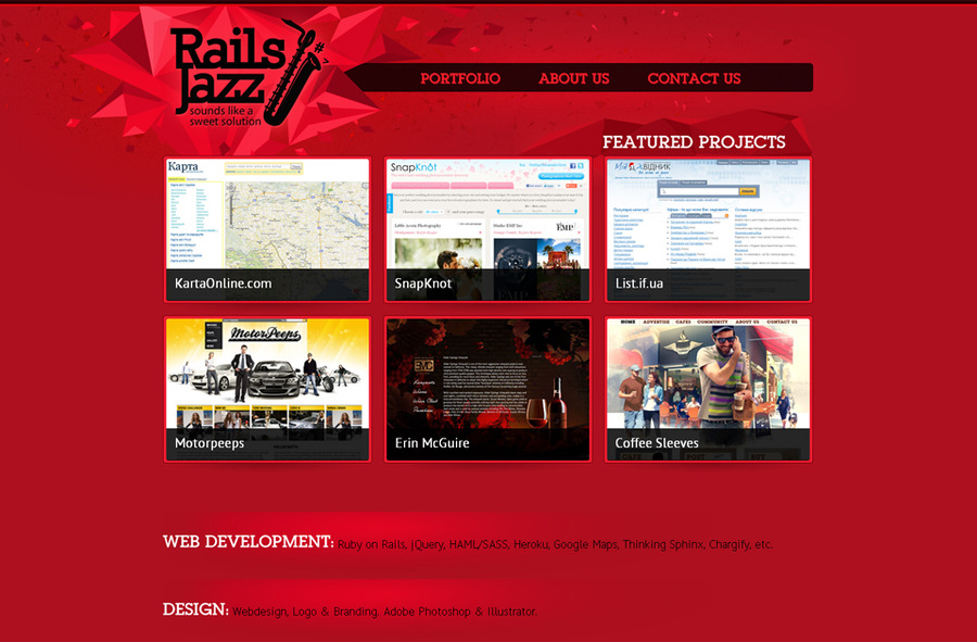 A great web design by RailsJazz.com, IvanoFrankivsk, Ukraine: 