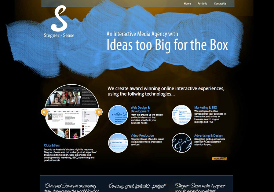 A great web design by Stegner+Sease, Fort Lauderdale, FL: 