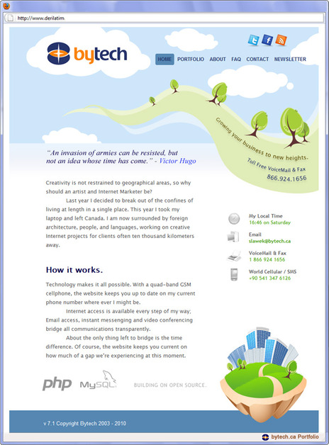 A great web design by Bytech, Winnipeg, Canada: 