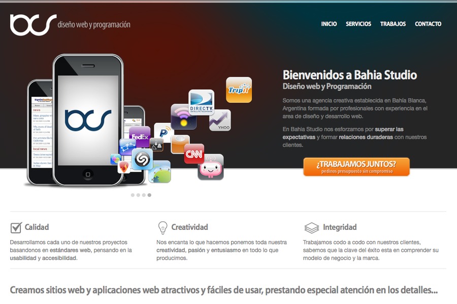A great web design by Bahia Studio, Buenos Aires, Argentina: 