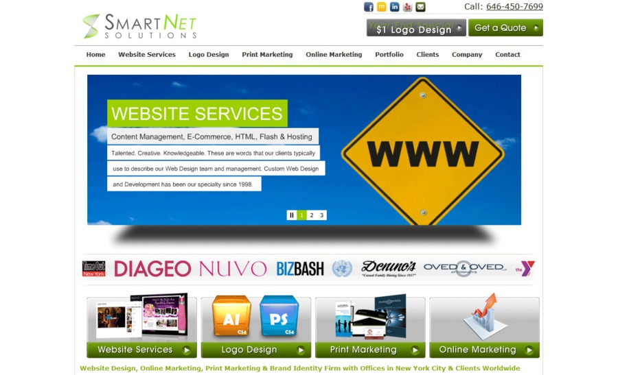 A great web design by SmartNet Solutions , New York, NY: 