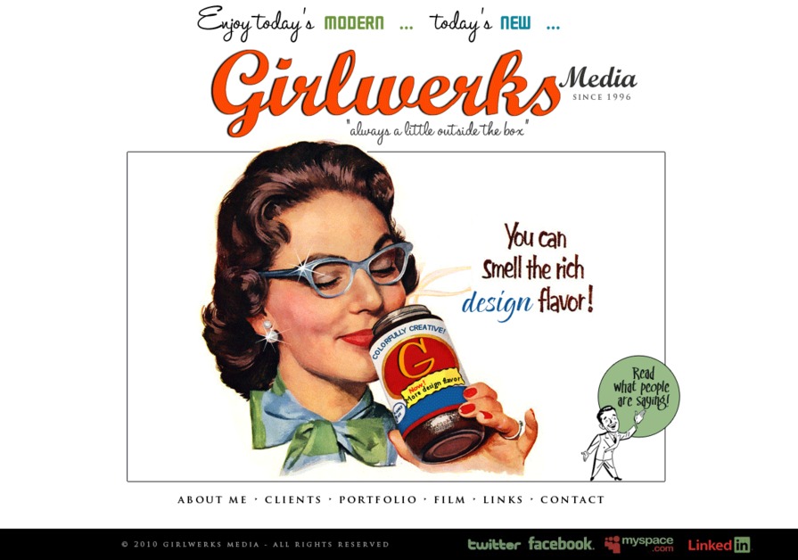 A great web design by Girlwerks, Palm Springs, CA: 