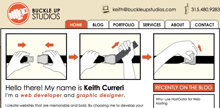 A great web design by Buckle Up Studios, Syracuse, NY: 