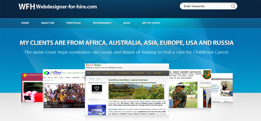 A great web design by Webdesigner for hire, Laguna Philippines, Philippines: 