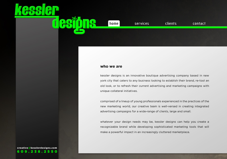 A great web design by Kessler Designs, New York, NY: 