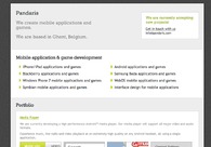 A great web design by Pandaris Mobile Development, Gent, Belgium: 