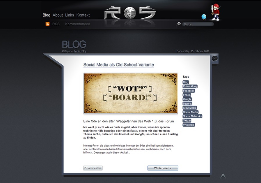 A great web design by Robin Schmitz Webdesigner, Berlin, Germany: 
