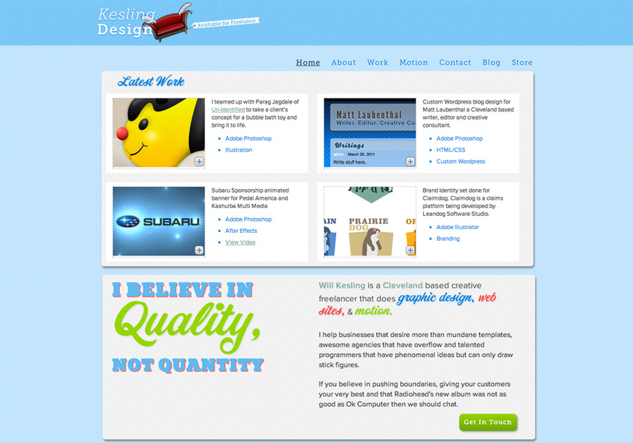 A great web design by Kesling Design, Cleveland, OH: 