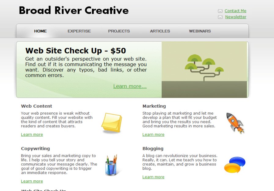 A great web design by Broad River Creative, New York, NY: 