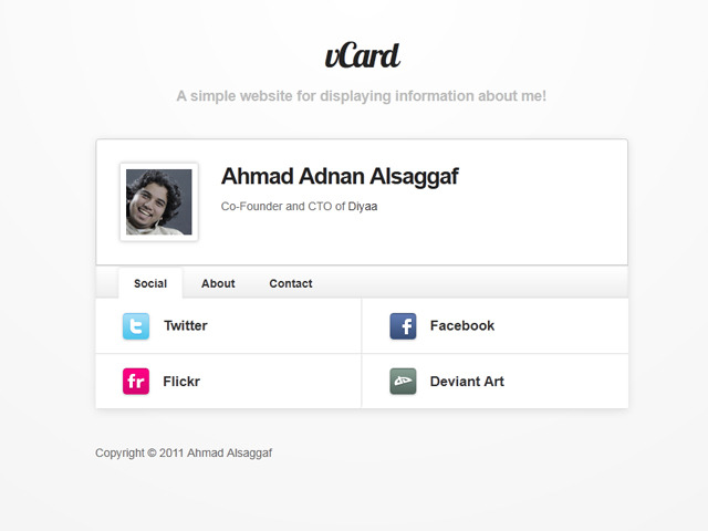 A great web design by Ahmad Alsaggaf, Jeddah, Saudi Arabia: 