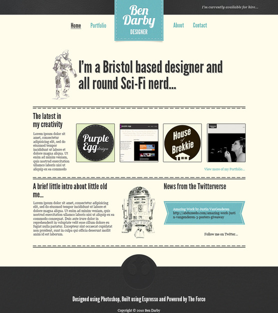 A great web design by Ben Darby, Bristol, United Kingdom: 
