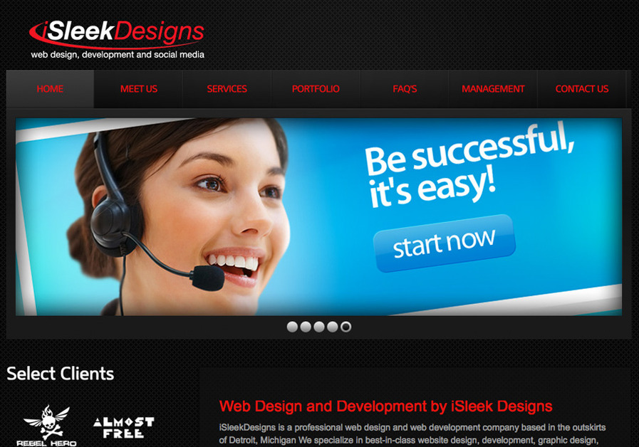 A great web design by iSleekDesigns.com, Detroit, MI: 