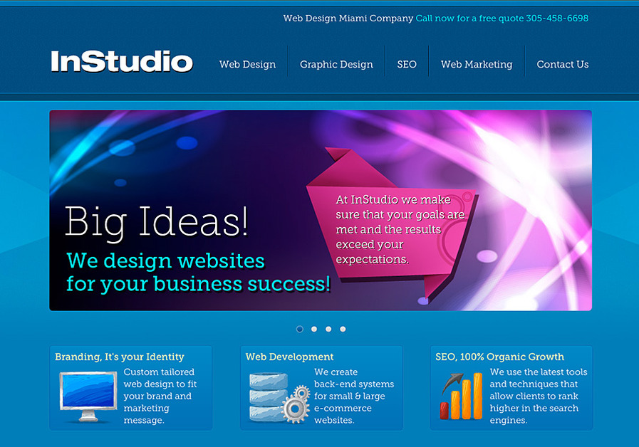 A great web design by InStudio, Miami, FL: 