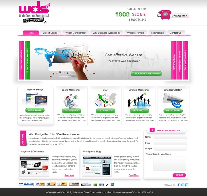 A great web design by Web Design Specialist Australia, Melbourne, Australia: 