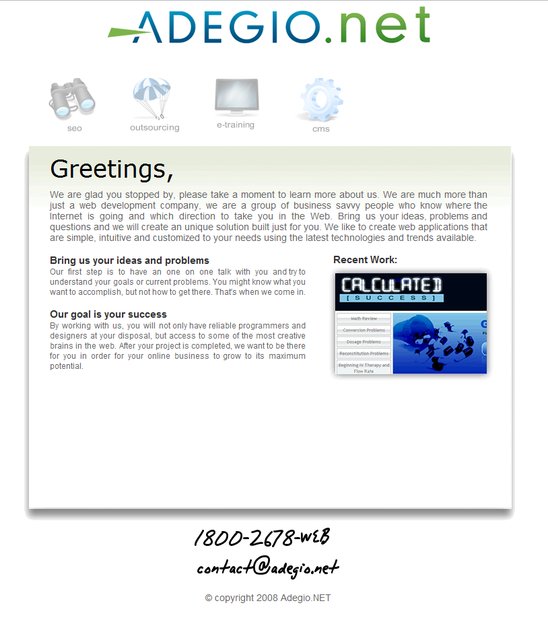 A great web design by Adegio.NET, Dallas, TX: 