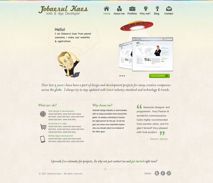 A great web design by Jobaerul kaes, Dhaka, Bangladesh: 