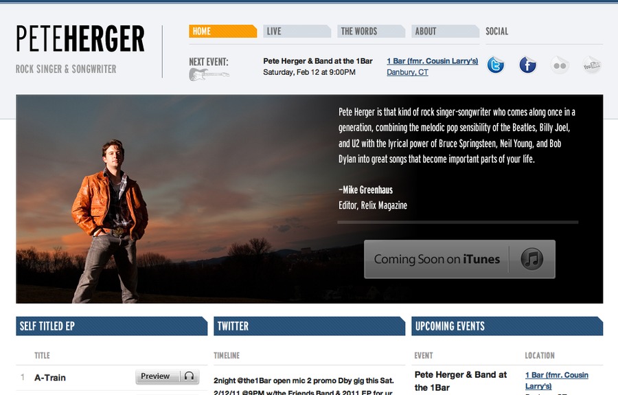 A great web design by Eric Heidelmark, Hartford, CT: 
