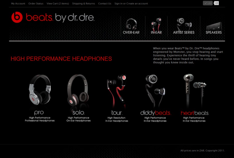 A great web design by 5urge, Cape Town, South Africa: 