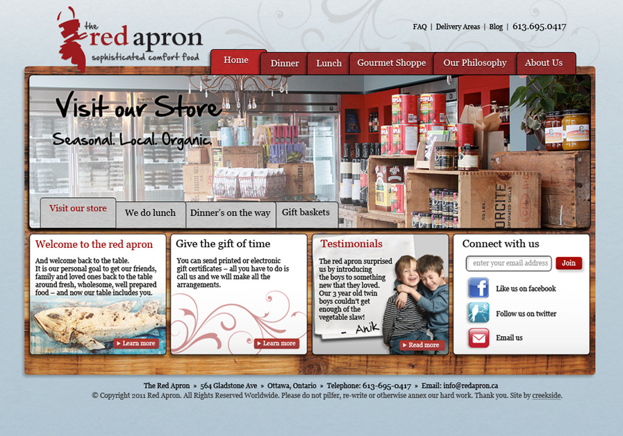 A great web design by Creekside Communications , Ottawa Ontario, Canada: 