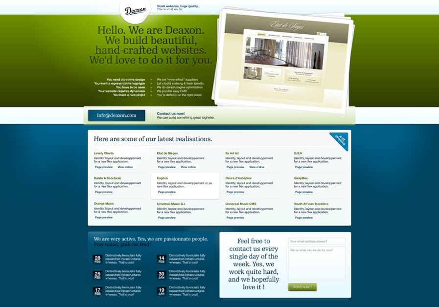 A great web design by Deaxon, Brussels, Belgium: 