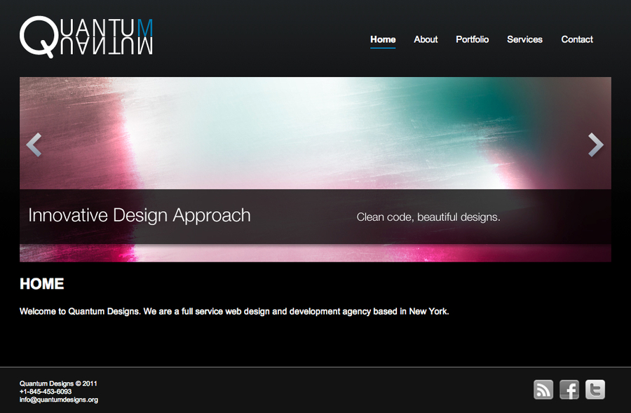 A great web design by Quantum Designs, New York, NY: 