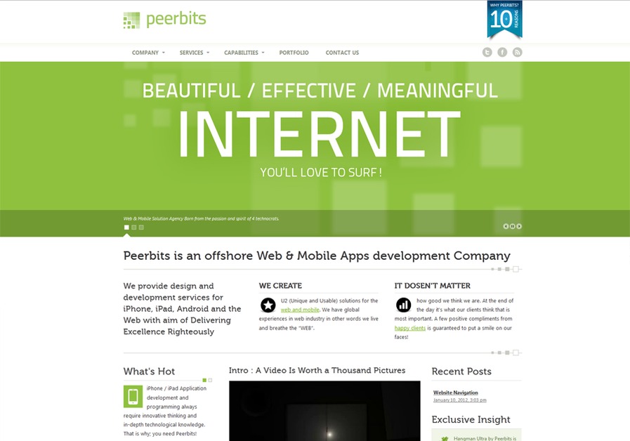 A great web design by Peerbits, Ahmedabad, India: 