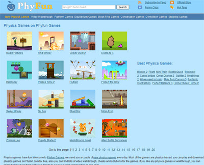 A great web design by Phyfun Games, Washington DC, DC: 