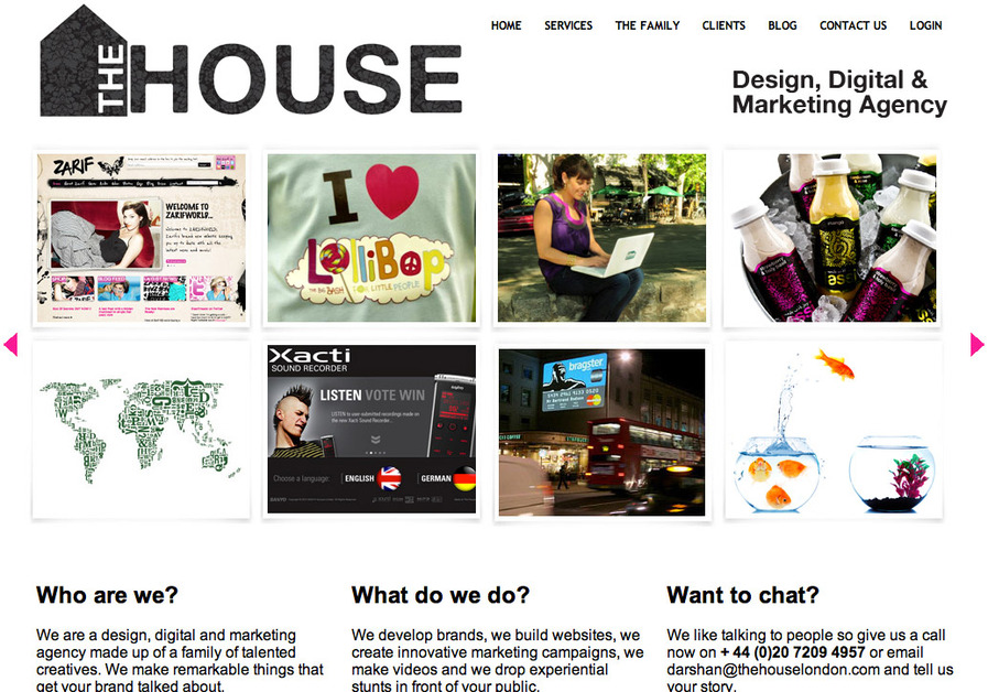 A great web design by The House - Branding & Communications Agency, London, United Kingdom: 
