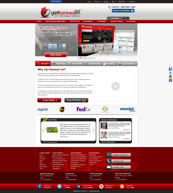 A great web design by GetRanked1st.com, Toronto, Canada: 