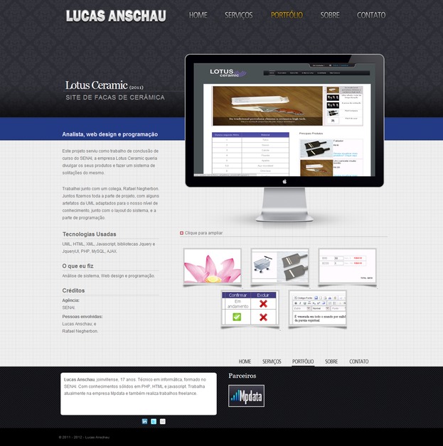 A great web design by Lucas Anschau, Joinville, Brazil: 