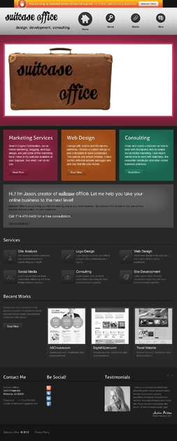 A great web design by Suitcase Office, San Diego, CA: 