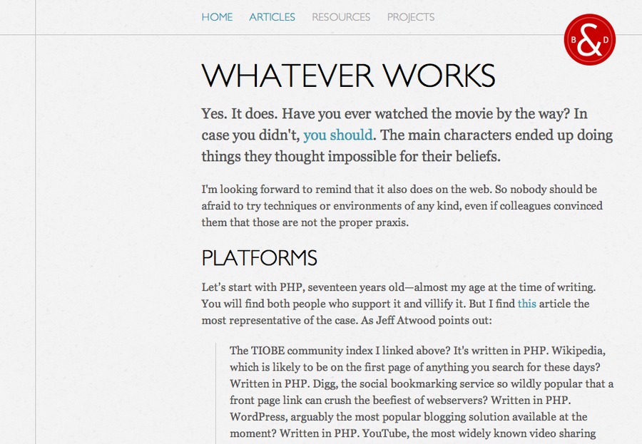 A great web design by B&D, Charleston, SC: 