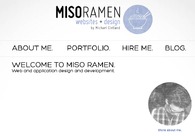 A great web design by Miso Ramen, Oslo, Norway: 