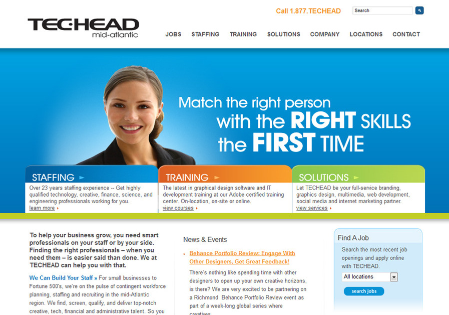 A great web design by TECHEAD Mid-Atlantic, Richmond, VA: 