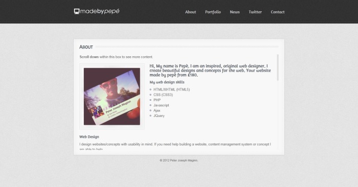 A great web design by Pepe.PM, Kent, United Kingdom: 