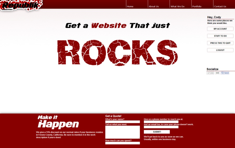 A great web design by Republik Industries, Fresno, CA: 