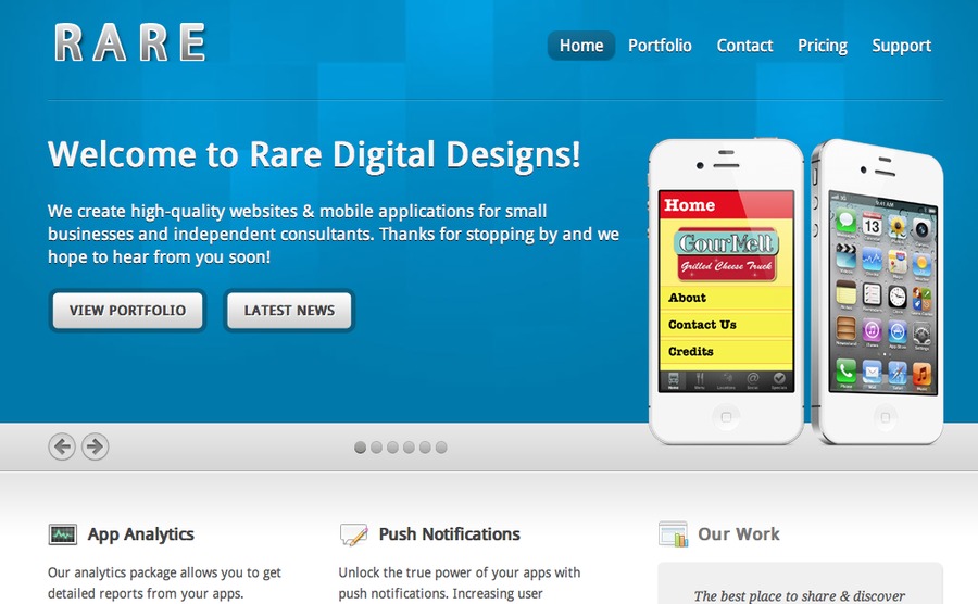 A great web design by Rare Digital Designs, San Francisco, CA: 