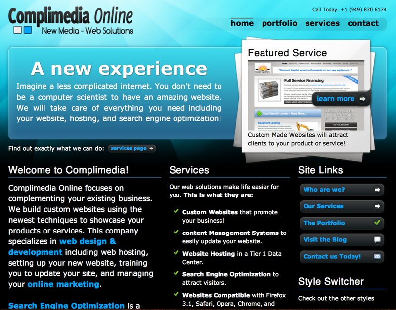 A great web design by Complimedia Online, Los Angeles, CA: 