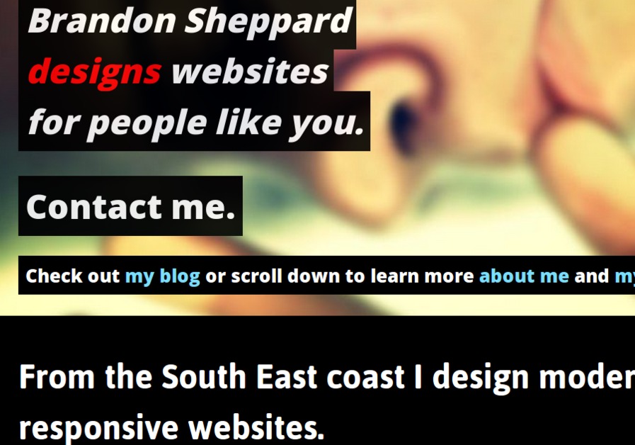 A great web design by Brandon Sheppard, Brisbane, Australia: 