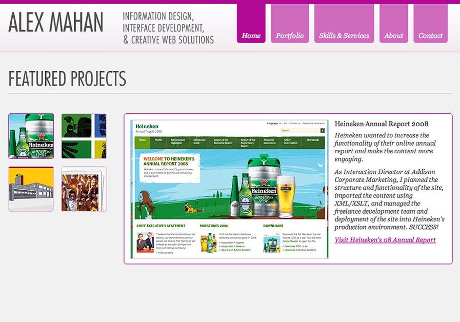 A great web design by Alex Mahan, Portland, OR: 