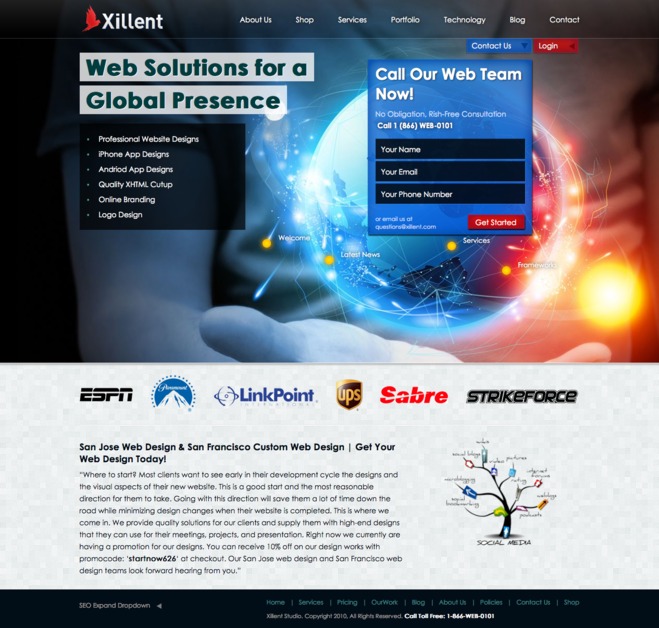 A great web design by Xillent, San Francisco, CA: 